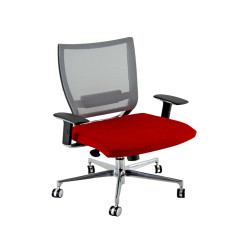 Poltrona semidirezionale Elite concept COTXL - con braccioli regolabili - rosso/grigio - Unisit