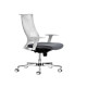 Poltrona semidirezionale Elite wing WIEB - con braccioli regolabili - grigio/bianco - Unisit