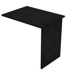 Allungo reversibile dx/sx per scrivanie Easy - 80 x 60 cm - con fianchi pannello - Nero venato