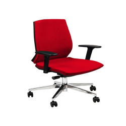 Poltrona semidirezionale Larissa LR1S - con braccioli regolabili - rosso - Unisit