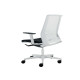 Poltrona semidirezionale Light LLB - con braccioli regolabili - nero/bianco - Unisit