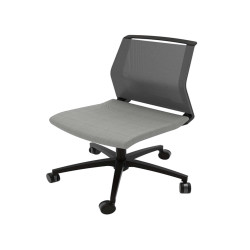 Poltrona semidirezionale Light LLE - senza braccioli - grigio chiaro - Unisit