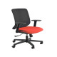 Poltrona semidirezionale Vertigo VRA - con braccioli regolabili - rosso/nero - Unisit