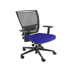 Poltrona semidirezionale Zoe ZOEA - con braccioli regolabili - blu/nero - Unisit