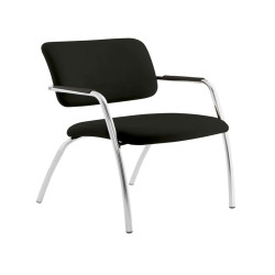 Poltroncina visitatore Lithium LT4G - con braccioli inclusi - nero - Unisit