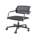 Poltroncina visitatore Lithium LTGN - con braccioli inclusi - nero - Unisit