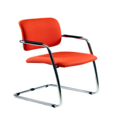 Poltroncina visitatore Lithium LTLT - con braccioli inclusi - arancione - Unisit