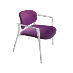 Poltroncina visitatore Step SPBSBR - con braccioli inclusi - prugna - Unisit
