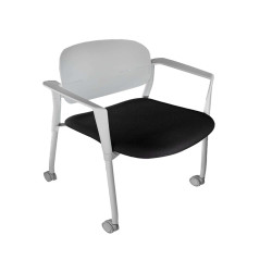 Poltroncina visitatore Step SPGPTRBR - con braccioli inclusi - nero - Unisit