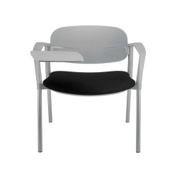 Poltroncina visitatore Step SPGPTT - con braccioli inclusi e tavoletta - nero - Unisit