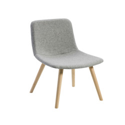 Poltroncina visitatore Tosca TO4L - senza braccioli - grigio chiaro - Unisit