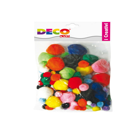 Pompon - colori assortiti - Deco - busta 40 pezzi