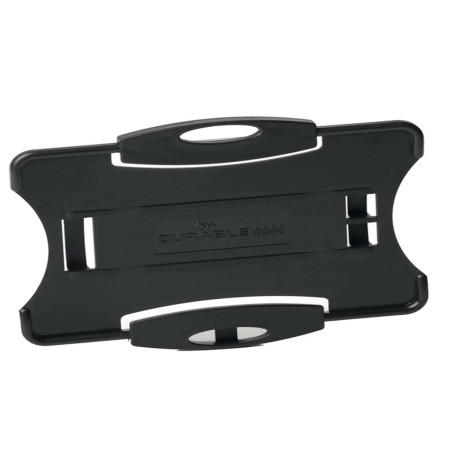 Portabadge Eco - per 1 tessera - 54 x 87 mm - nero - Durable - conf. 10 pezzi