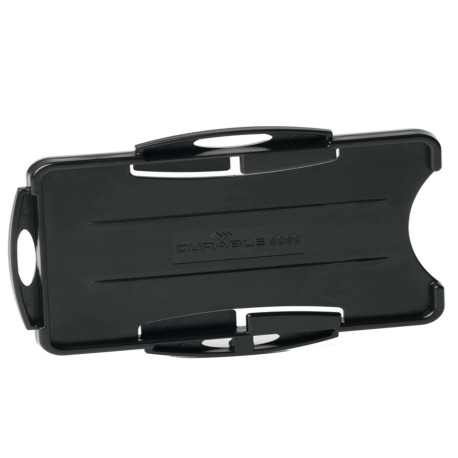 Portabadge Eco - per 2 tessera - 54 x 87 mm - nero - Durable - conf. 10 pezzi