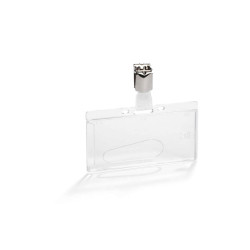 Portabadge rigido - 5,4 x 8,5 cm - Durable - conf. 50 pezzi