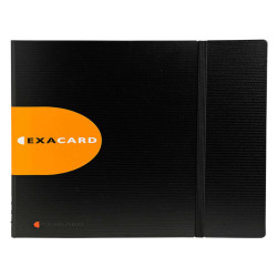 Portabiglietti da visita Exacard - 320 posti - 26,5x25 cm - nero - Exacompta