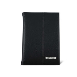 Portabiglietti da visita Professional - similpelle - nero - 12,5x23,5 cm - City Time
