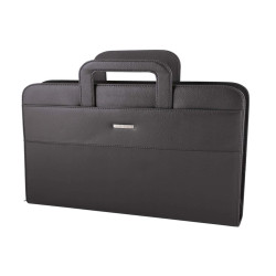 Portablocco - similpelle - c/anelli - nero - 28,5x36 cm - City Time