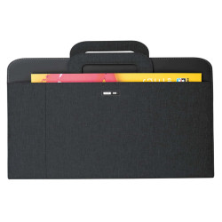 Portablocco - tessuto - c/anelli - nero - 28,5x36 cm - City Time