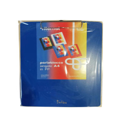 Portablocco con molla in metallo - copertina in PPL - A4 - blu - Iternet