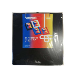 Portablocco con molla in metallo - copertina in PPL - A4 - nero - Iternet