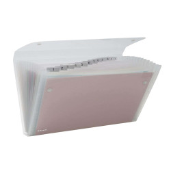 Portadocumenti a soffietto Ice - 13 tasche - 22 x 30 cm - PP - trasparente - Rexel