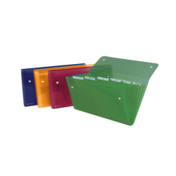 Portadocumenti a soffietto Ice - 6 tasche - 22 x 30 cm - PP - colori assortiti - Rexel