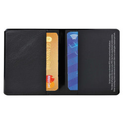Portadocumenti RFID Hidentity Doppio per bancomat/carta di credito - PVC - 9,5 x 6 cm - nero - Exacompta