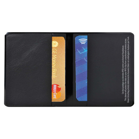 Portadocumenti RFID Hidentity Doppio per bancomat/carta di credito - PVC - 9,5 x 6 cm - nero - Exacompta