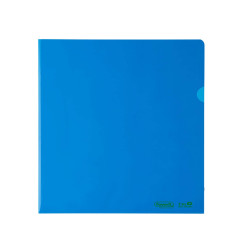 Cartellina a L BioBased - 22 x 30 cm - PE riciclato - liscio pesante - blu - Favorit - conf. 25 pezzi