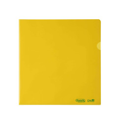 Cartellina a L BioBased - 22 x 30 cm - PE riciclato - liscio pesante - giallo - Favorit - conf. 25 pezzi