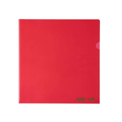 Cartellina a L BioBased - 22 x 30 cm - PE riciclato - liscio pesante - rosso - Favorit - conf. 25 pezzi