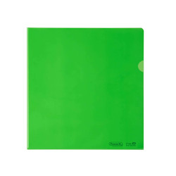 Cartellina a L BioBased - 22 x 30 cm - PE riciclato - liscio pesante - verde - Favorit - conf. 25 pezzi