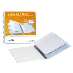 Portalistini personalizzabile Uno Spiro TI - con spirale - 22x30 cm - 10 buste - blu - Sei Rota