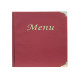 Portamenù Basic - A4 - 31,5 x 24 cm - PVC - bordeaux - 4+2 buste fisse incluse - Securit