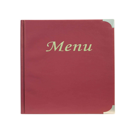 Portamenù Basic - A4 - 31,5 x 24 cm - PVC - bordeaux - 4+2 buste fisse incluse - Securit
