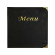 Portamenù Basic - A4 - 31,5 x 24 cm - PVC - nero - 4+2 buste fisse incluse - Securit