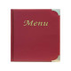 Portamenù Basic - A5 - 23,7 x 17 cm - PVC - bordeaux - 4+2 buste fisse incluse - Securit
