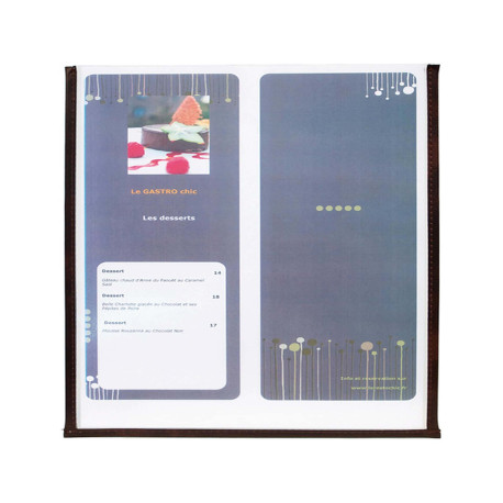 Portamenù Crystal BR1 singolo - per 2 fogli A4 - Securit - set 3 pezzi