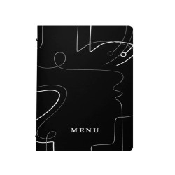 Portamenù linea Linee - 18x31,6 cm - nero - Stilcasa