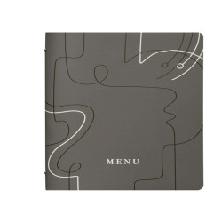 Portamenù linea Linee - A4 - 24,6x31,6 cm - grigio - Stilcasa