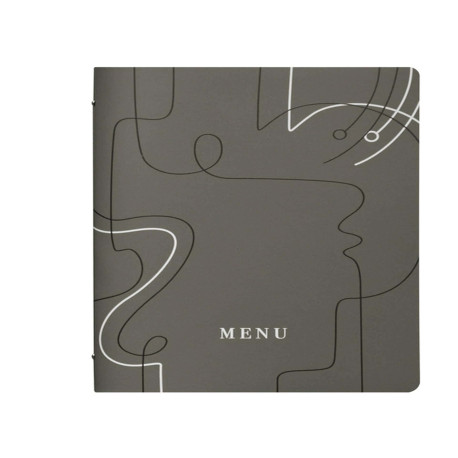 Portamenù linea Linee - A4 - 24,6x31,6 cm - grigio - Stilcasa
