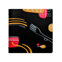 Portamenù linea Spaghetti -  A4 - 24,6x31,6 cm - nero - Stilcasa