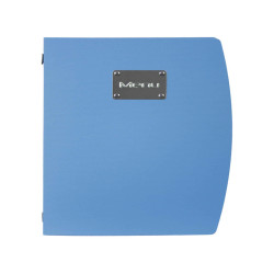 Portamenù Rio - 1 inserto doppio incluso - A4 - 24 x 34 cm - blu - Securit