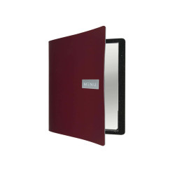 Portamenù Royal - 1 inserto doppio incluso - A4 - 24 x 33 cm - bordeaux - Securit