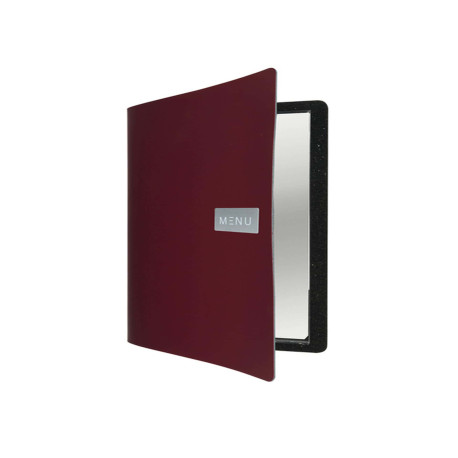 Portamenù Royal - 1 inserto doppio incluso - A4 - 24 x 33 cm - bordeaux - Securit