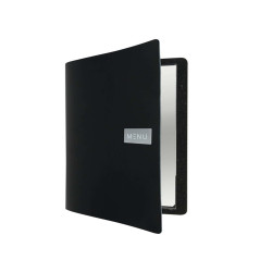 Portamenù Royal - 1 inserto doppio incluso - A4 - 24 x 33 cm - nero - Securit