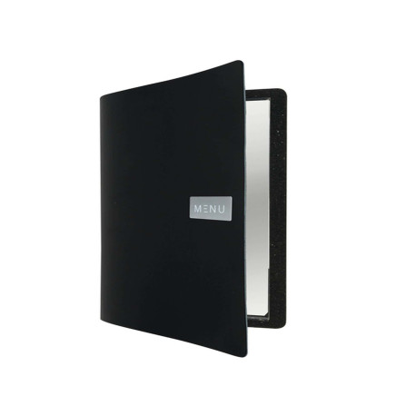 Portamenù Royal - 1 inserto doppio incluso - A4 - 24 x 33 cm - nero - Securit