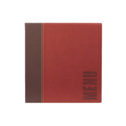 Portamenù Trendy - 1 inserto doppio incluso - A4 - 24 x 34 cm - bordeaux - Securit