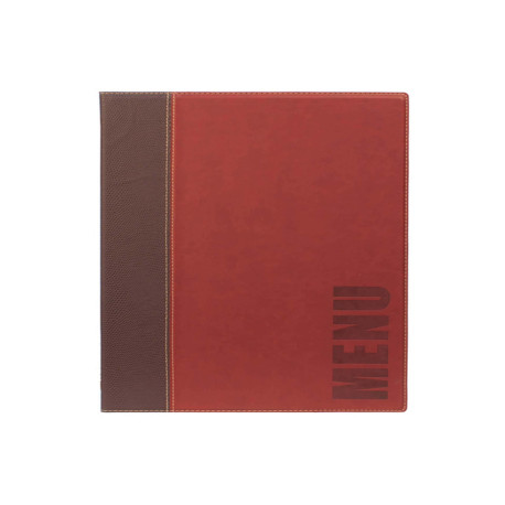 Portamenù Trendy - 1 inserto doppio incluso - A4 - 24 x 34 cm - bordeaux - Securit